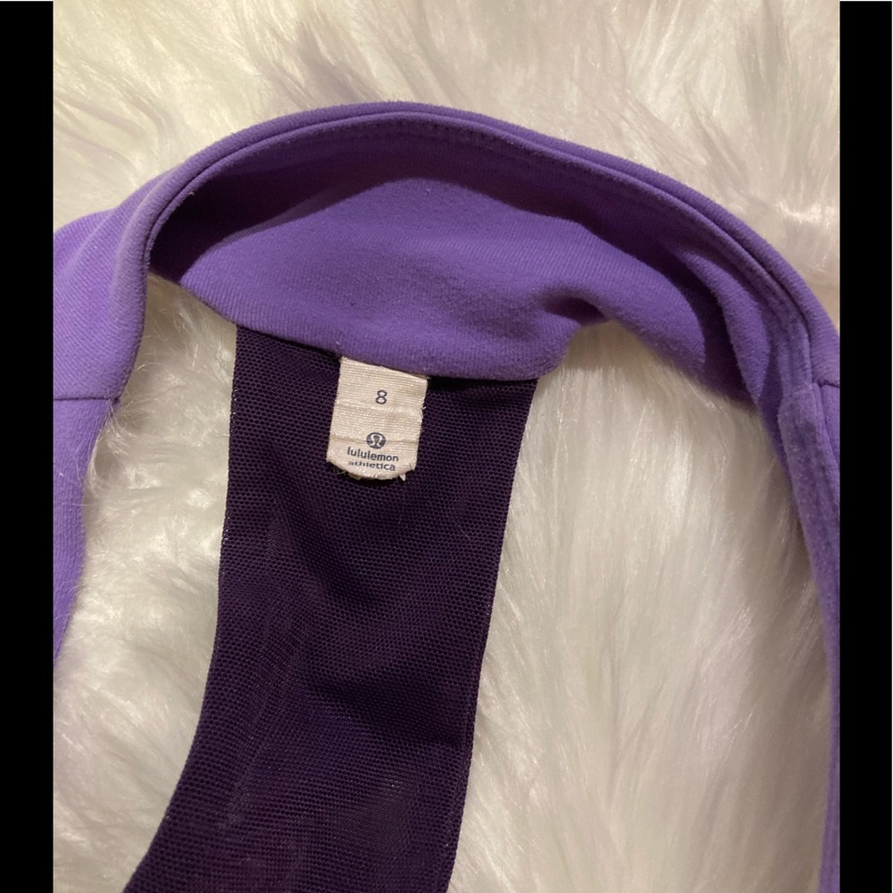 Lululemon Purple Racerback Athletics Tank Top 8 - Picture 3 of 3